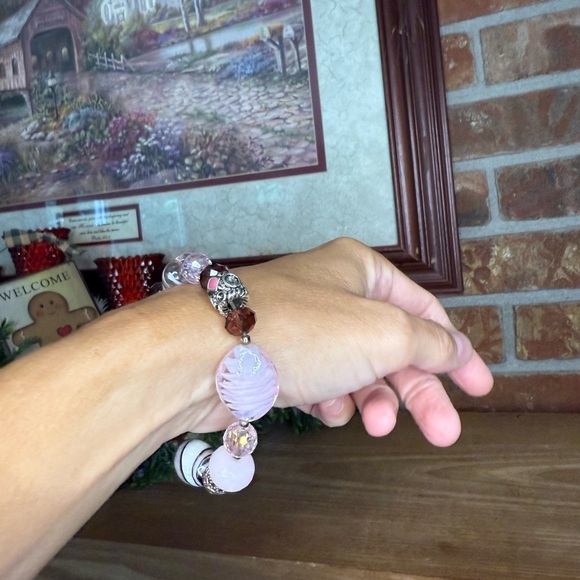 Decent Pandora Elegant Stunning Beaded Bracelet with 17 Charms - Picture 6 of 7